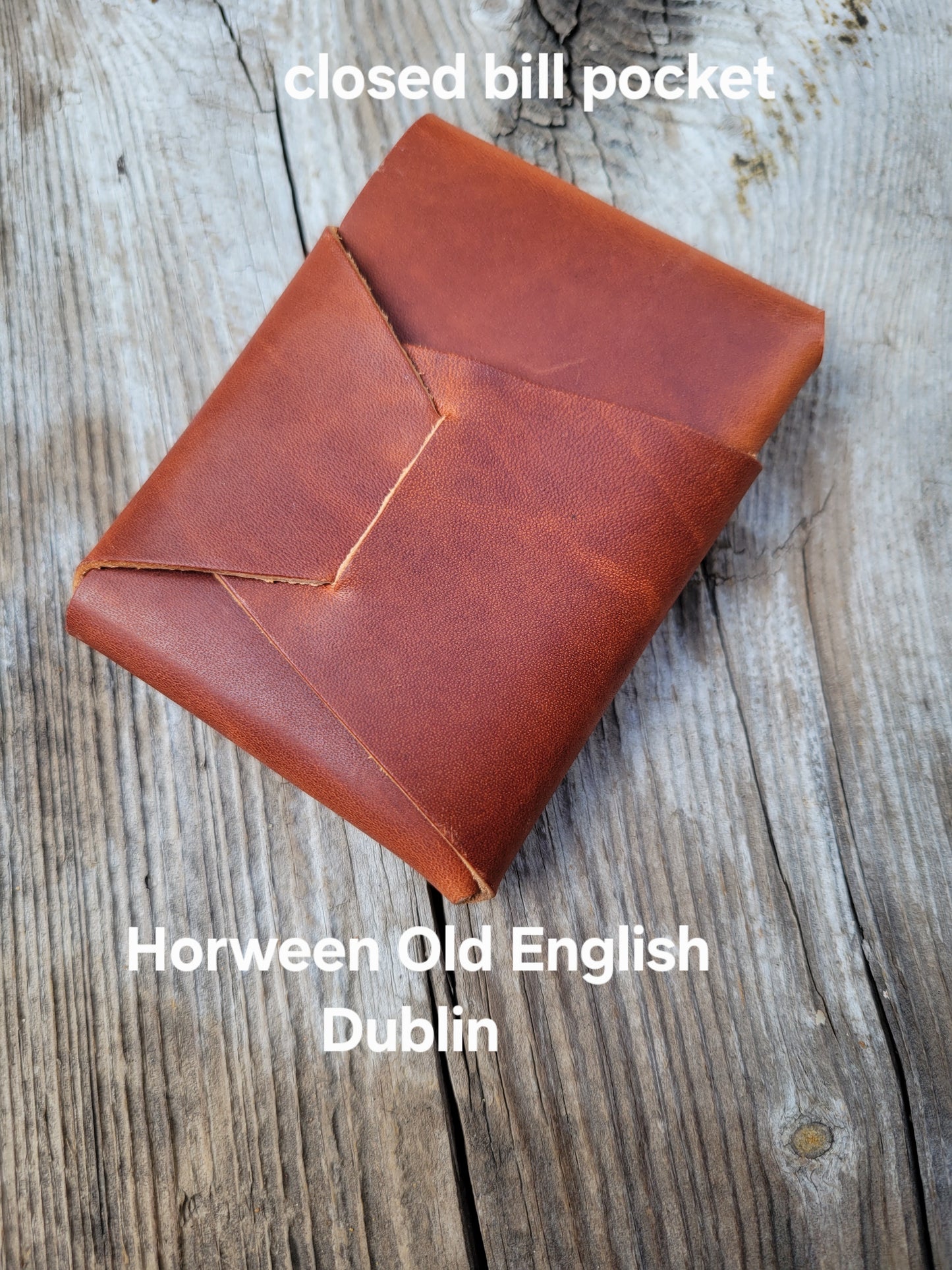 Horween Leather Closed Bill Pocket Wallet
