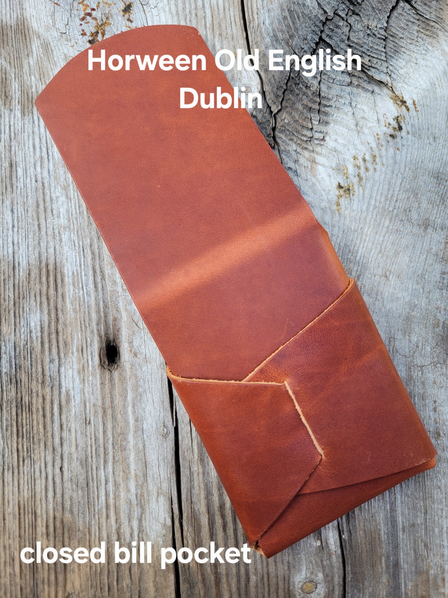 Horween Leather Closed Bill Pocket Wallet