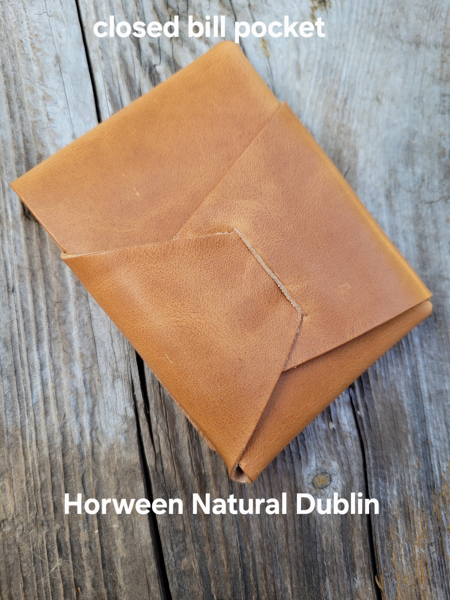 Horween Leather Closed Bill Pocket Wallet