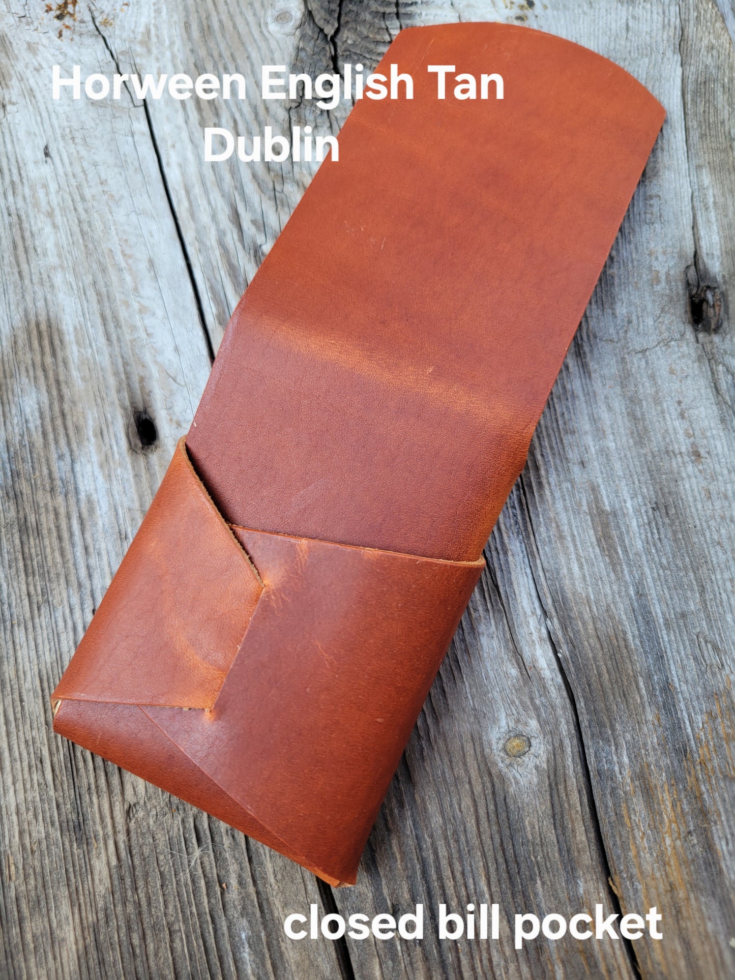 Horween Leather Closed Bill Pocket Wallet