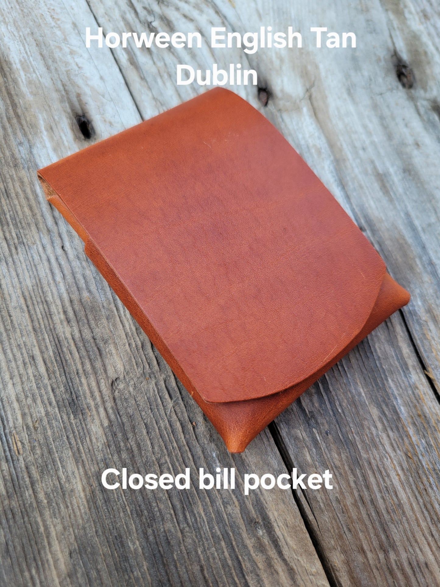 Horween Leather Closed Bill Pocket Wallet