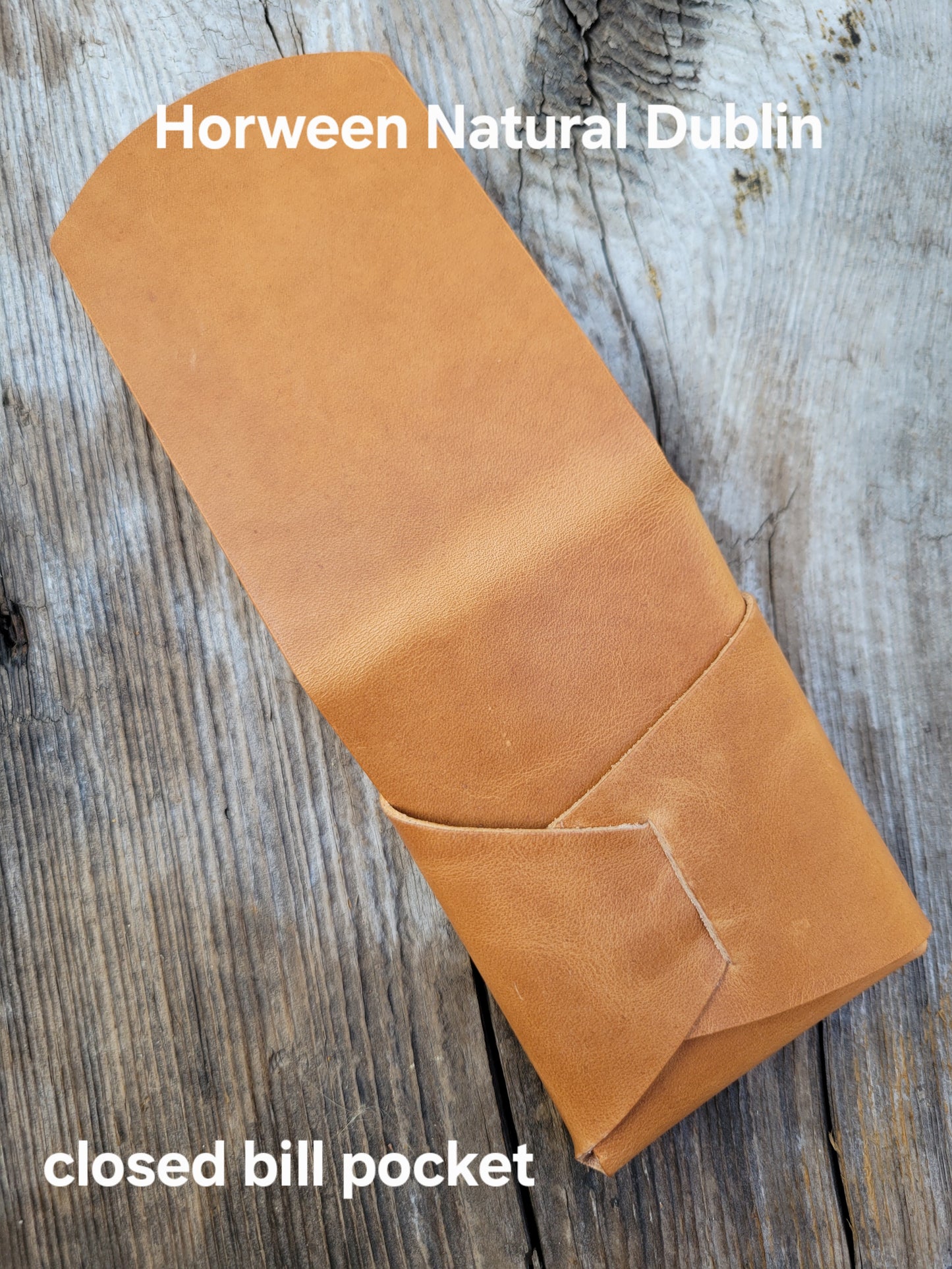 Horween Leather Closed Bill Pocket Wallet